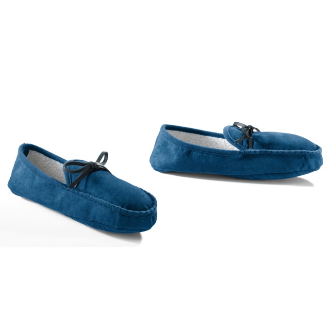 Men's Moccasin Faux-Leather Slipper, , large