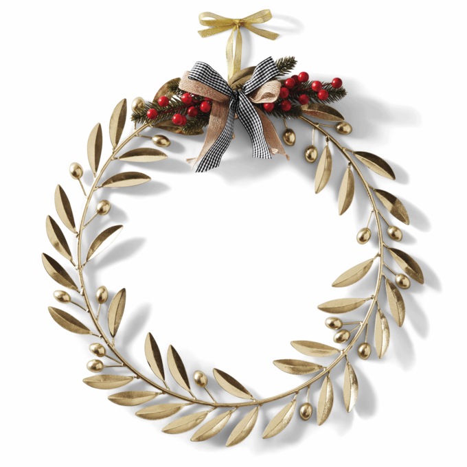 Metal Christmas Wreath, , large