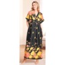 Trapunto Trim Caftan, , large