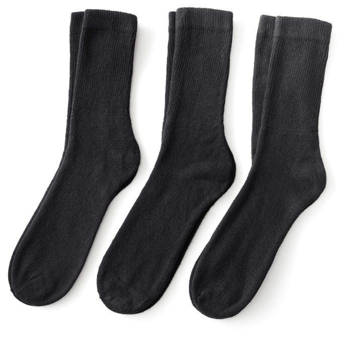 3-Pack Men's Diabetic Anklet Socks, , large