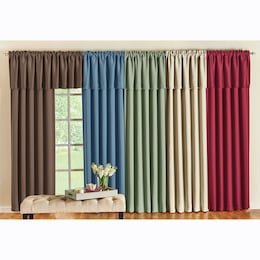 Stylish Solid Blackout Drapes and Valance, , large