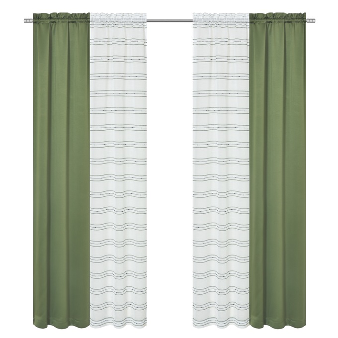 Tribeca 4-Panel Window Set, Green, large
