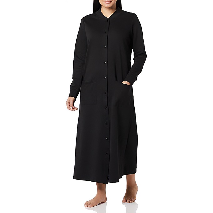 Solid Snap Front Robe, , large