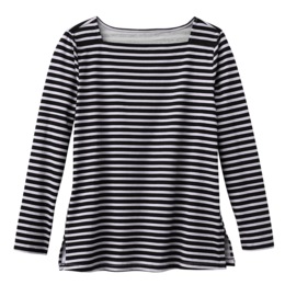 Boatneck Long-Sleeve Top, , large