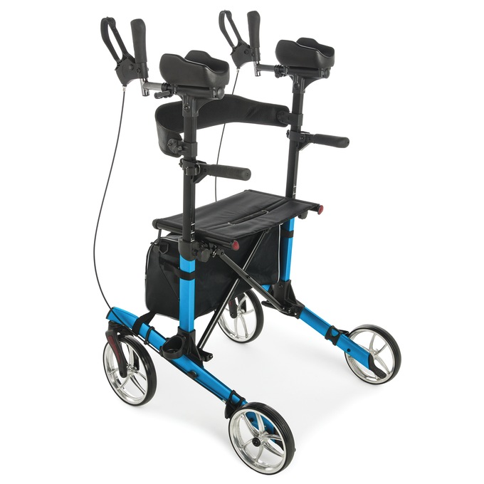 Upright Rollator, Blue, large