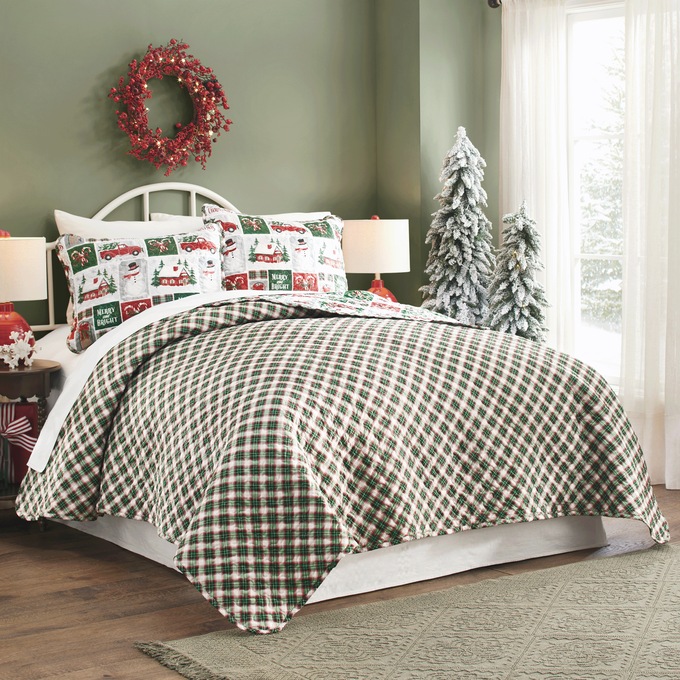 Reversible Winter Quilt Set, , large