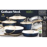 Gotham Steel Hammered Ceramic 10-piece Cookware Set, , large
