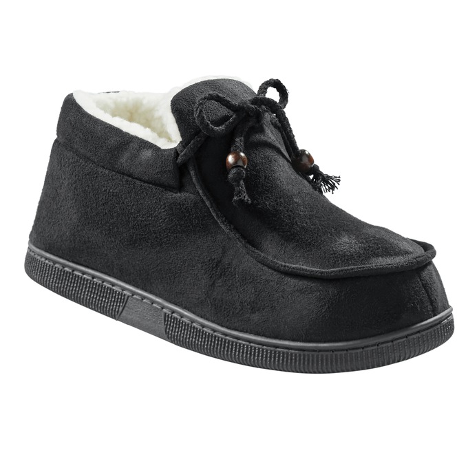 Men's Indoor/Outdoor Moccasin, Black, large