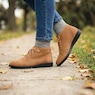 Audrey Lace-Up Suede-Look Bootie, , large