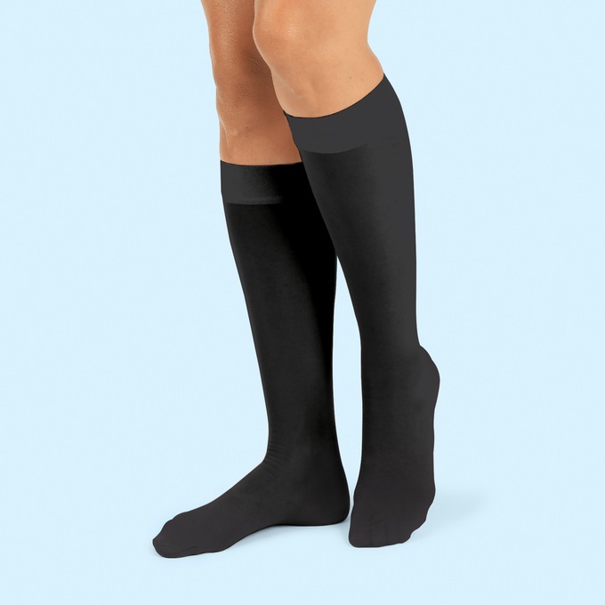 Dr. Leonard’s Graduated Compression Knee-High - Mild Support, Black, large