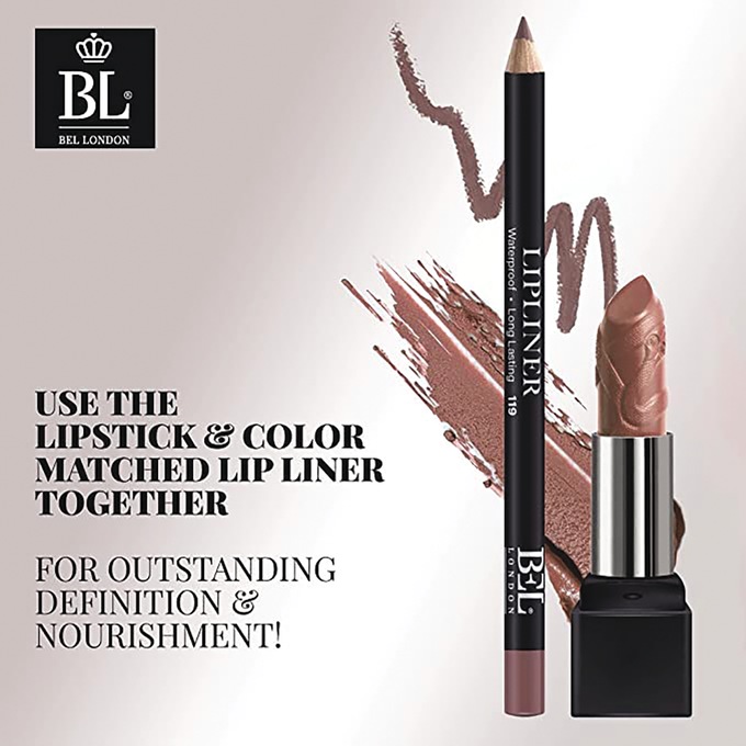 BEL London Lipstick & Lipliner Set, Nude, large
