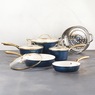 Gotham Steel Hammered Ceramic 10-piece Cookware Set, , large
