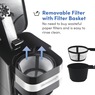 Elite Gourmet 1-Cup Coffee Maker with Travel Mug, Black, large