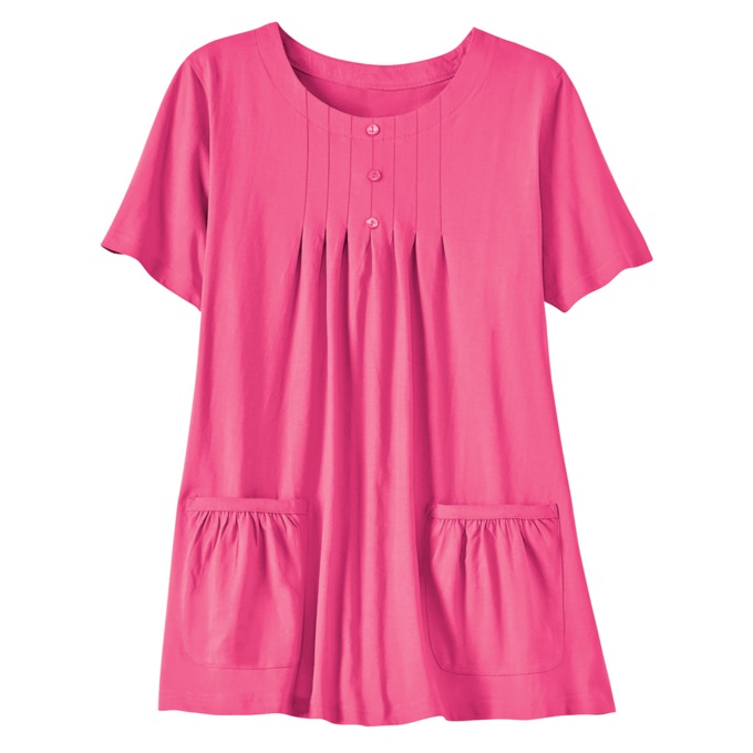 Knit Tunic with Patch Pockets, , large