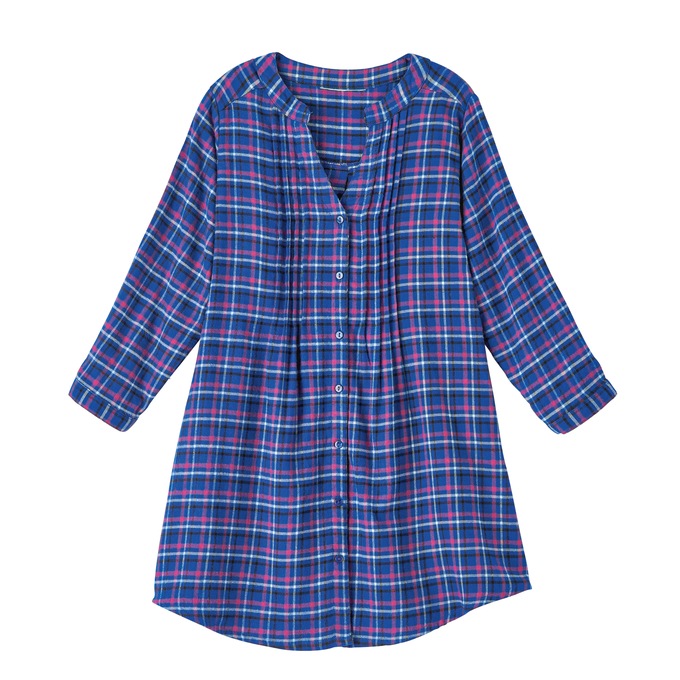 Pintuck Flannel Shirt, , large