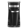 Elite Gourmet 1-Cup Coffee Maker with Travel Mug, Black, large