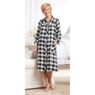 Flannel Snap-Front Duster, Black, large
