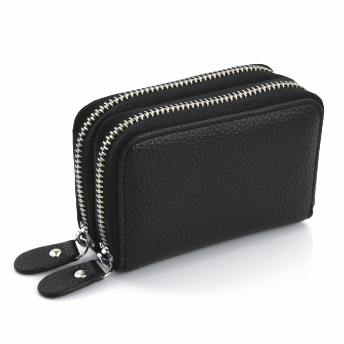 RFID Block Security Wallet, Black, large