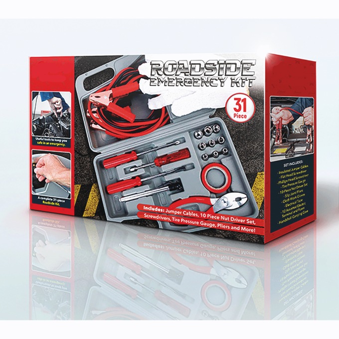  31-Piece Roadside Emergency Kit , , large