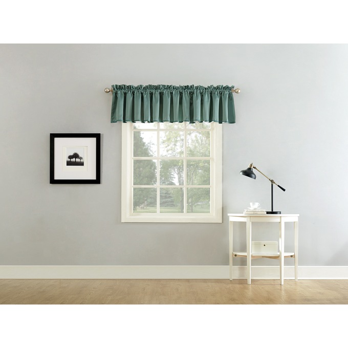 Madison Room-Darkening Light-Filtering Valance, Mineral, large