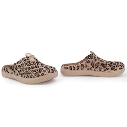 Women's Lightweight Perforated Comfort Clog, Leopard, large