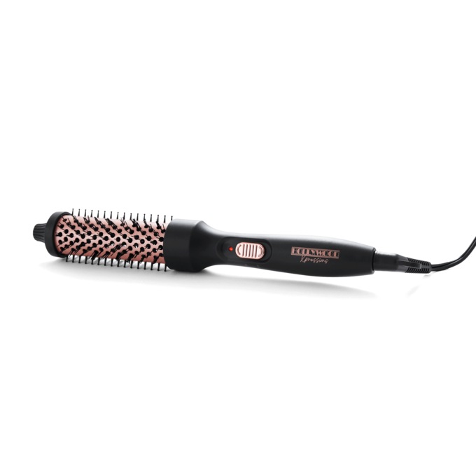 Volumizing Hot Curler Brush, Black, large