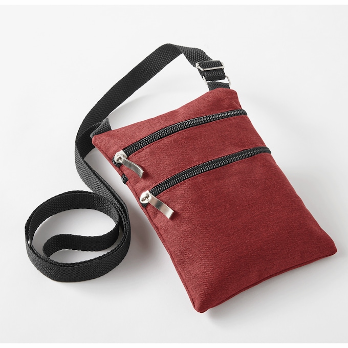 Crossbody Bag, Burgundy, large