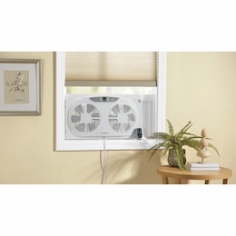 Lasko Reversible Twin Window Fan with Remote, , large