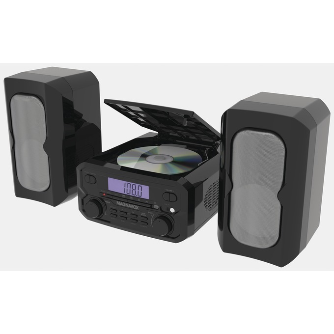 Magnavox 3-Piece CD Shelf System, Black, large