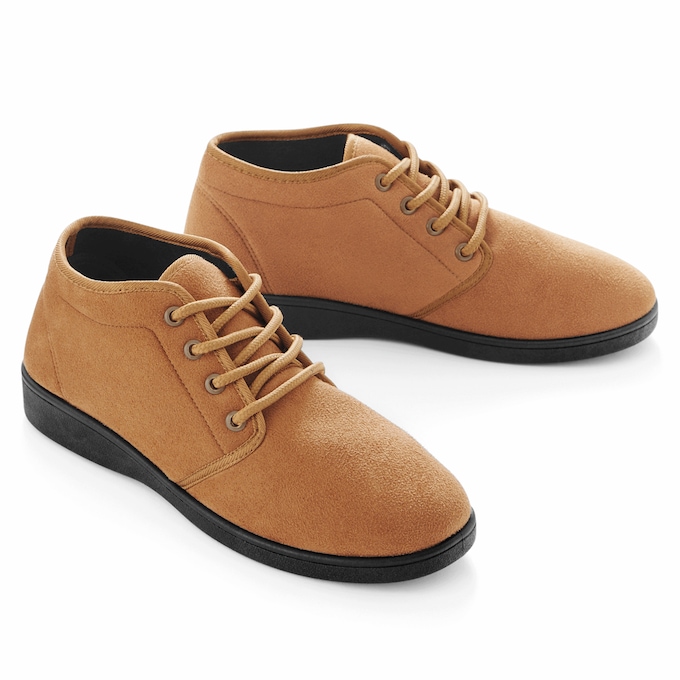 Audrey Lace-Up Suede-Look Bootie, , large