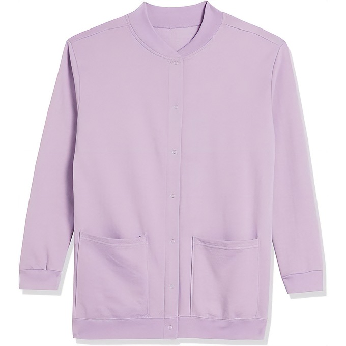 Snap-Front Cardigan, Lilac, large