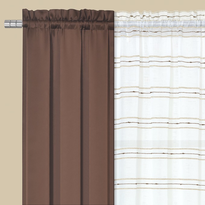 Tribeca 4-Panel Window Set, Brown, large