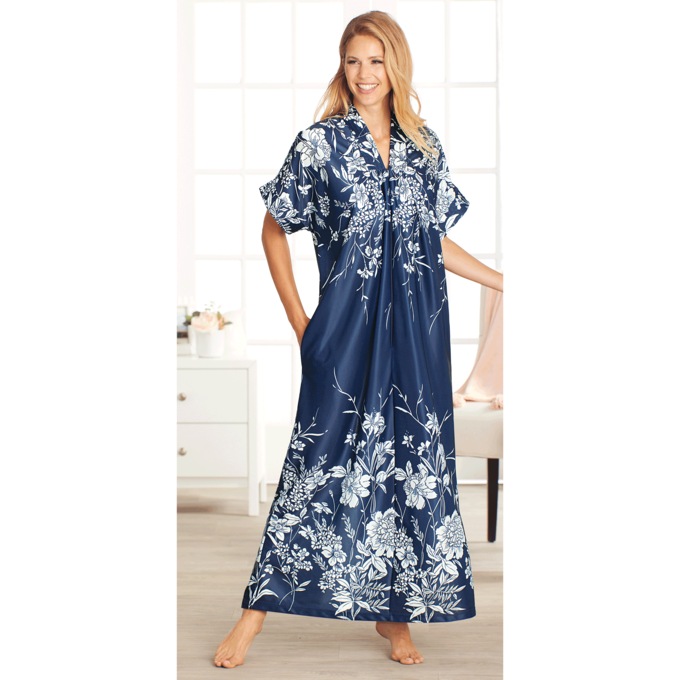 Trapunto Trim Caftan, , large