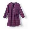 Pintuck Flannel Shirt, , large