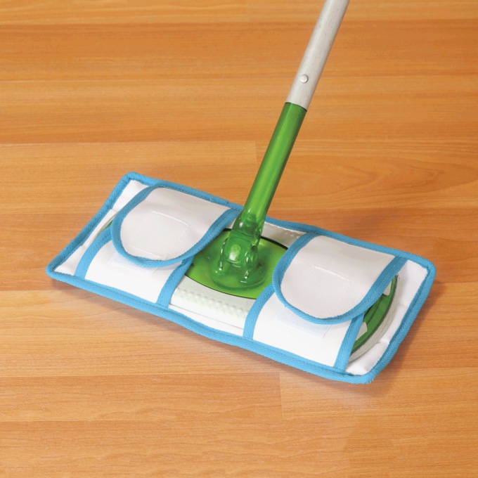 Set of 2 Wet/Dry Microfiber Mop Heads, , large