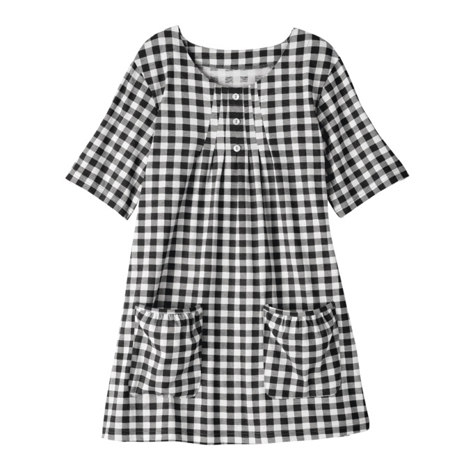 Knit Tunic with Patch Pockets - Print, , large