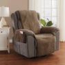 Recliner Chair Cover, Brown, large