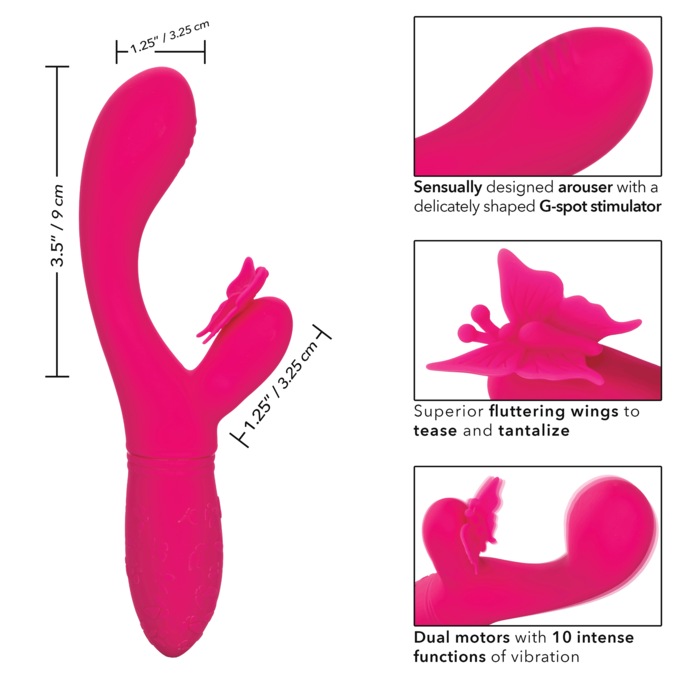 Rechargeable Butterfly Kiss Flutter By Calexotics, , large