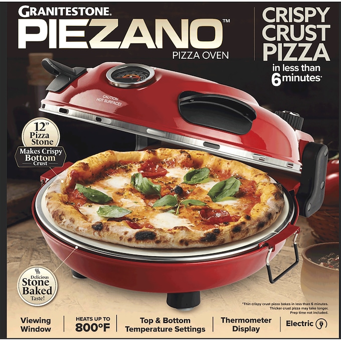 Granitestone Piezano Pizza Oven, Red, large
