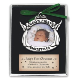 Baby's 1st Christmas Photo Ornament, , large