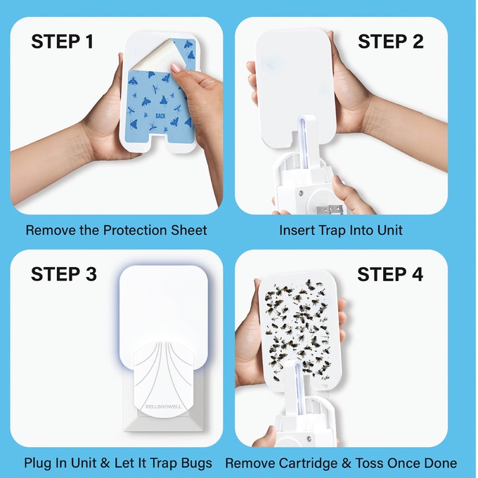 4-Pack Bell+Howell Rogue Insect Trap Refills, , large