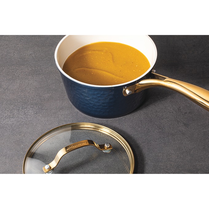 Gotham Steel Hammered Ceramic 10-piece Cookware Set, , large