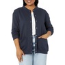 Snap-Front Cardigan, Navy, large