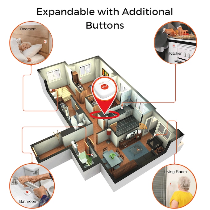 Mobi Smart Emergency Alert Button, , large