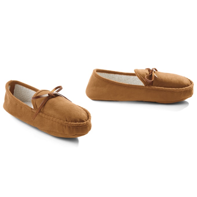 Men's Moccasin Faux-Leather Slipper, , large
