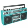 Supersonic 4-Band Radio and Cassette Player with Bluetooth, Teal, large