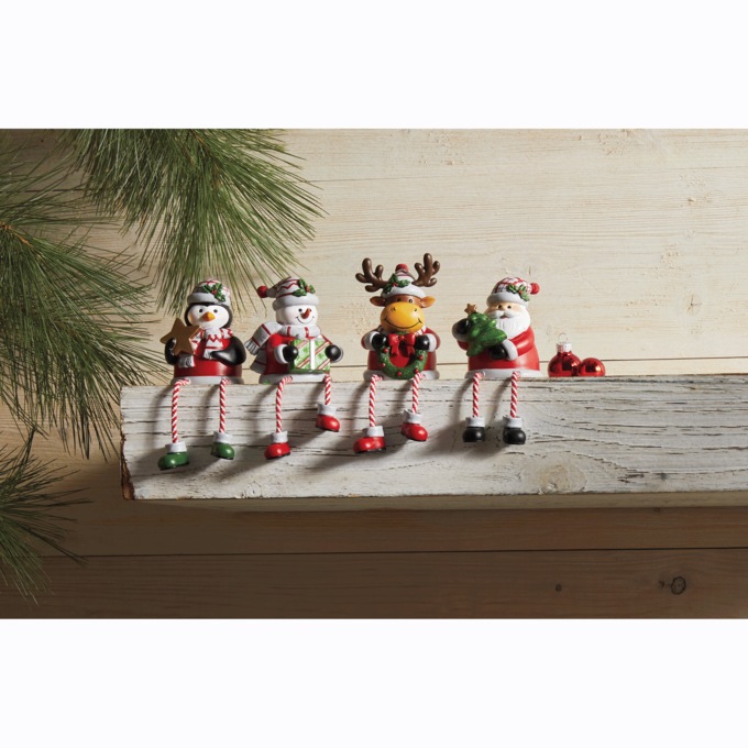 Set of 4 Holiday Shelf Sitters, , large