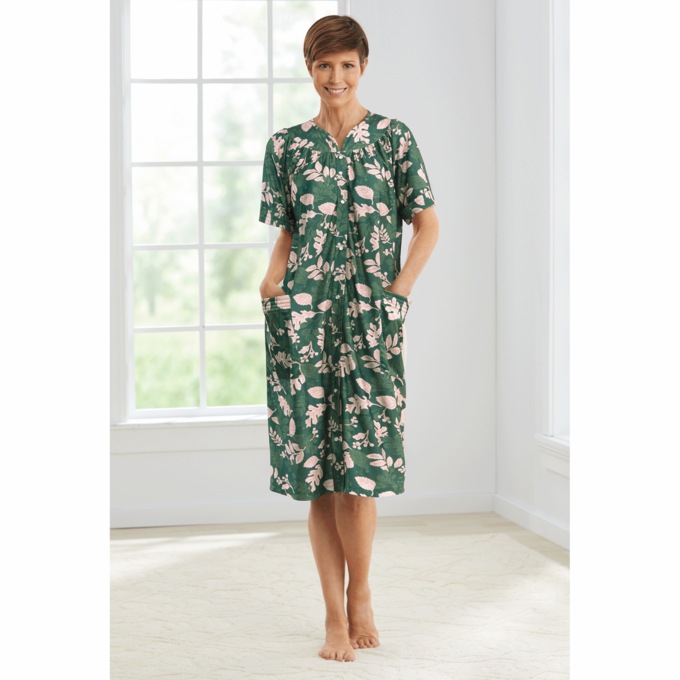 Polyester Snap-Front Duster, , large