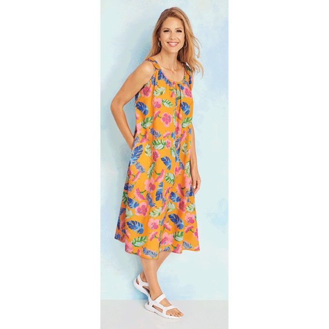 Free-Flowing Shift Dress, , large