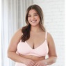 Bestform® Striped Wireless Cotton Bra, Pink, large